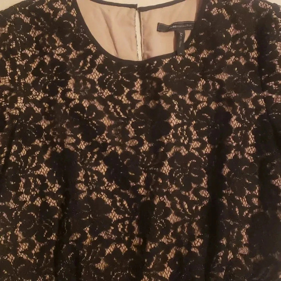 BCBG Maxazaria lace nude&black romper size M - Picture 2 of 4